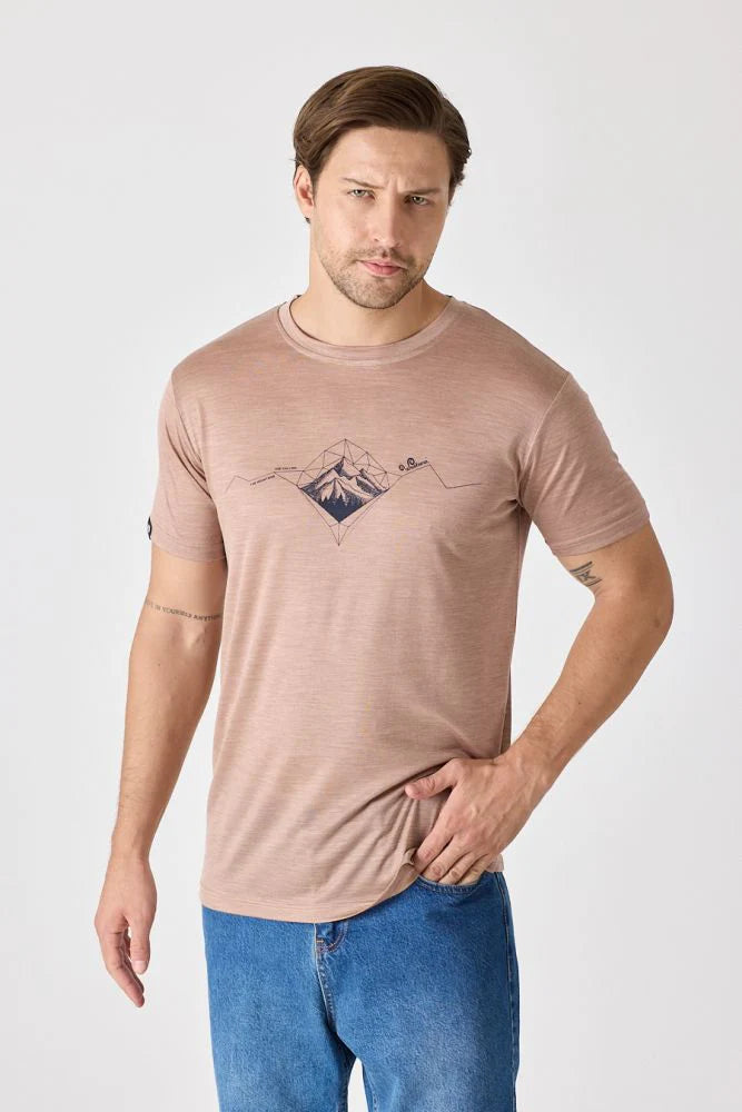 Terra Print T-Shirt 50% merino 50% Lyocell