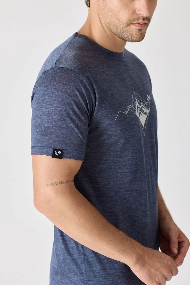 Terra Print T-Shirt 50% merino 50% Lyocell