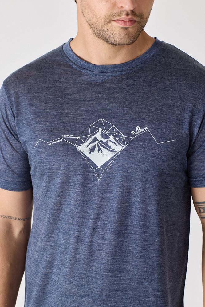 Terra Print T-Shirt 50% merino 50% Lyocell
