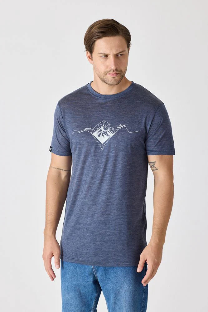 Terra Print T-Shirt 50% merino 50% Lyocell