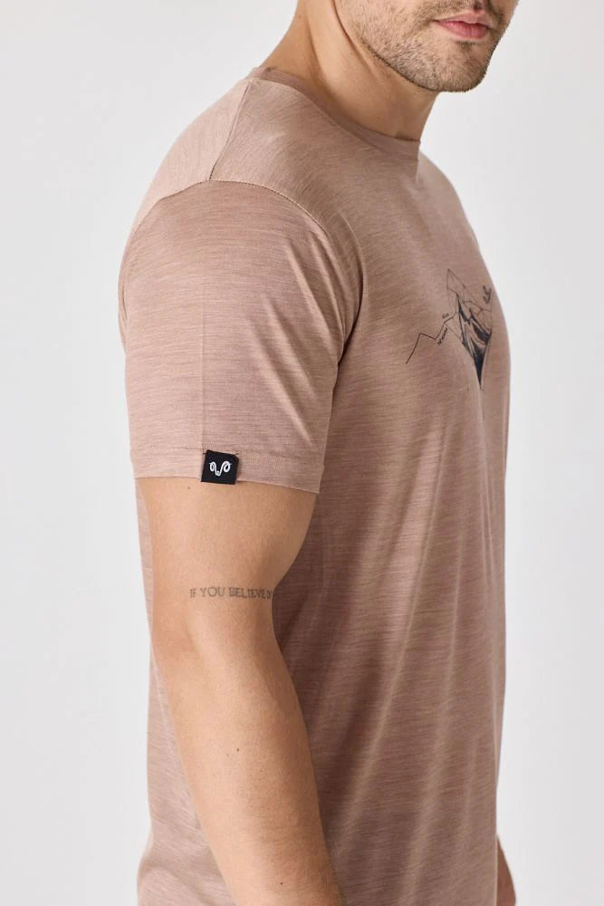 Terra Print T-Shirt 50% merino 50% Lyocell